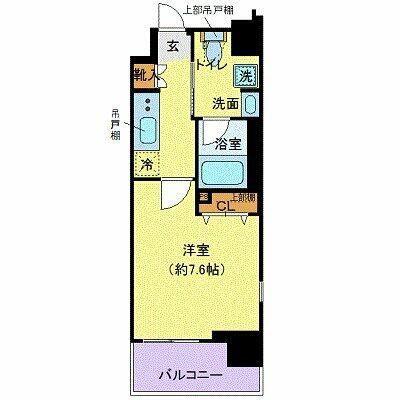 クレイシア芝浦ウォーターフロント(1K/6階)の間取り写真