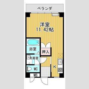 シティーアイランド(ワンルーム/2階)の間取り写真