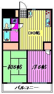 グレーシーハウスII(2DK/1階)の間取り写真