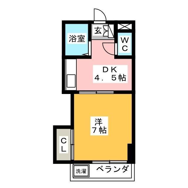第2メゾン北川(1DK/3階)の間取り写真