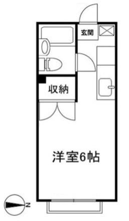 コーポYS(ワンルーム/1階)の間取り写真