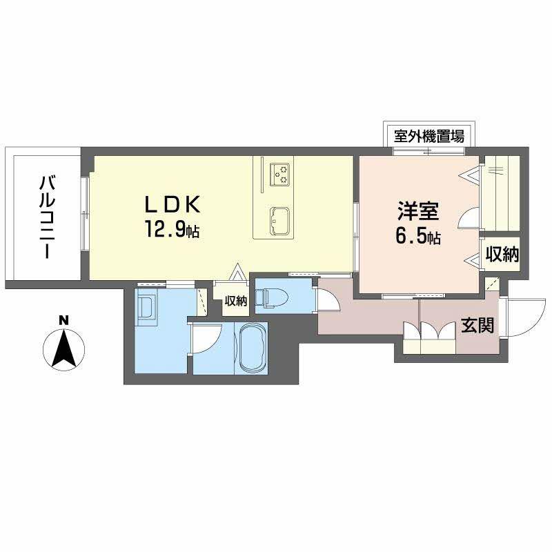 シャーメゾン環II(1LDK/2階)の間取り写真