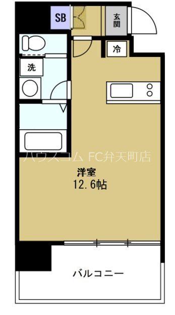 オルフェアXV番館(ワンルーム/9階)の間取り写真