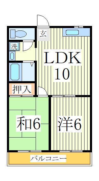 メゾン柏(2LDK/2階)の間取り写真