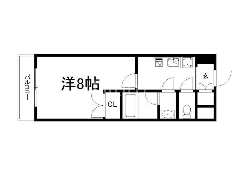 LA FONTE CAMPANA(1K/4階)の間取り写真