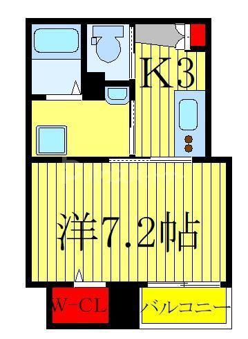 サニーフラット A(1K/1階)の間取り写真