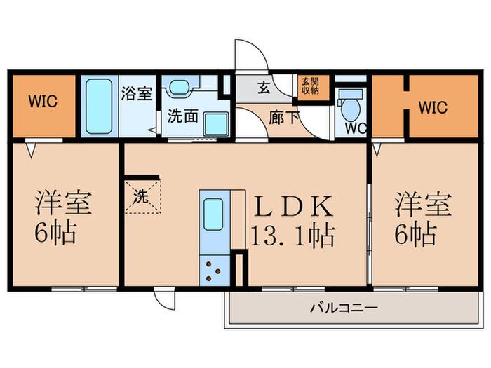 LIEB LICH(2LDK/3階)の間取り写真