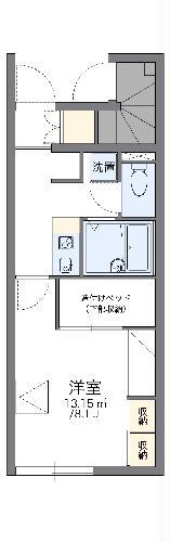 レオパレスセードル2(1K/1階)の間取り写真