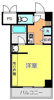 マジェスティービル(ワンルーム/3階)の間取り写真