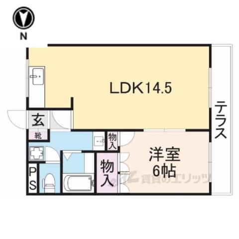 ヴィラ・コンフォート桜井(1LDK/1階)の間取り写真