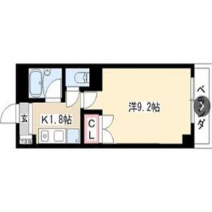 アーク岩塚(1K/3階)の間取り写真