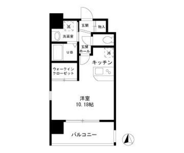 メゾン柳(ワンルーム/8階)の間取り写真