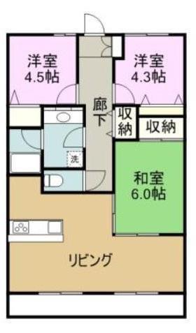 ドリーミー片浜(3LDK/7階)の間取り写真