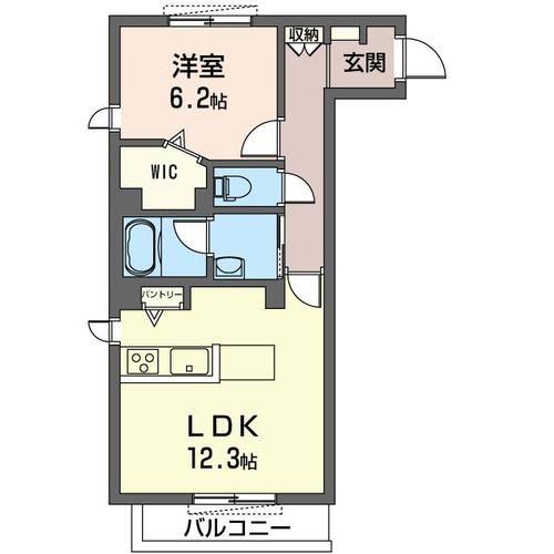 コンフォート ミエル(1LDK/3階)の間取り写真