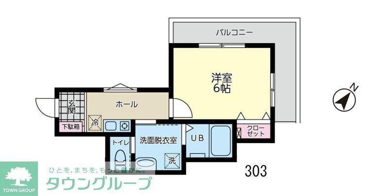 サンス戸塚(1K/3階)の間取り写真