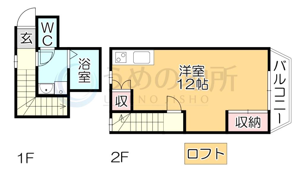 ラセットビレッジMA(1K/1階)の間取り写真