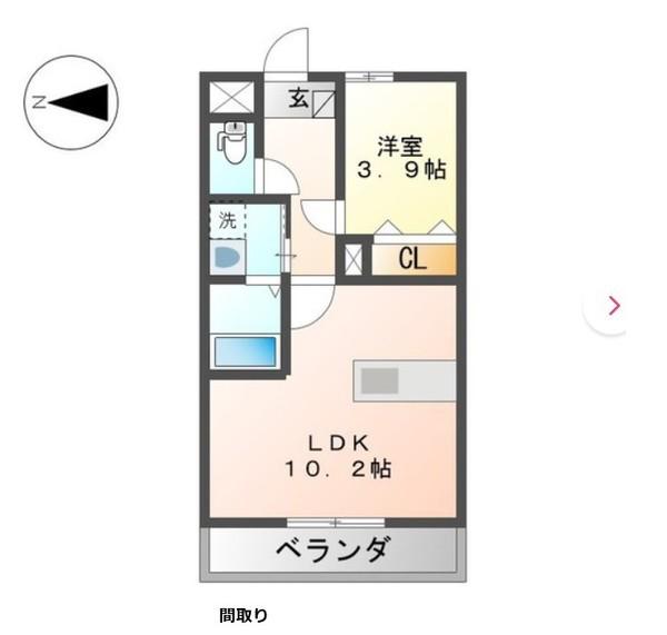 グラン フェリシア(1LDK/1階)の間取り写真