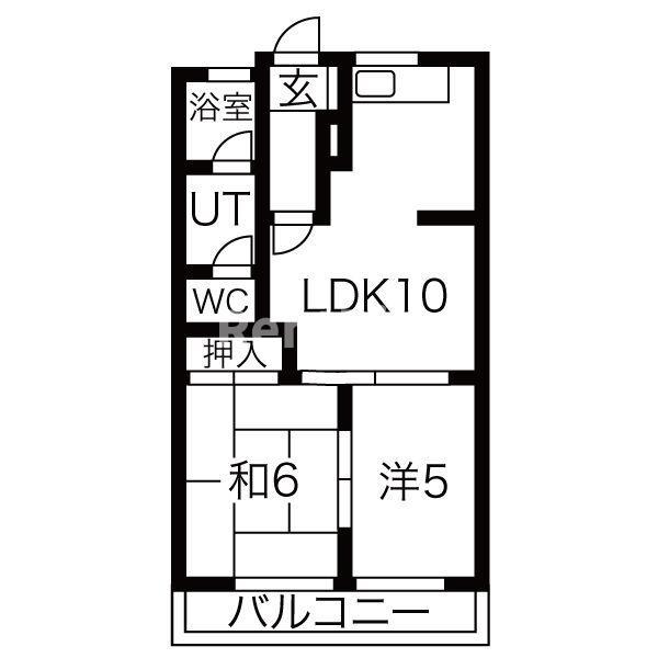エクセレントパーク(2LDK/3階)の間取り写真