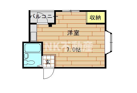 メゾン松村(ワンルーム/2階)の間取り写真