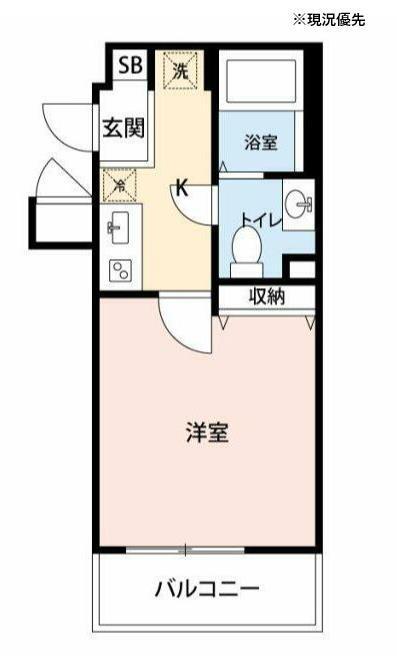 フロンティアコンフォート菊名ステーションウエスト(1K/3階)の間取り写真