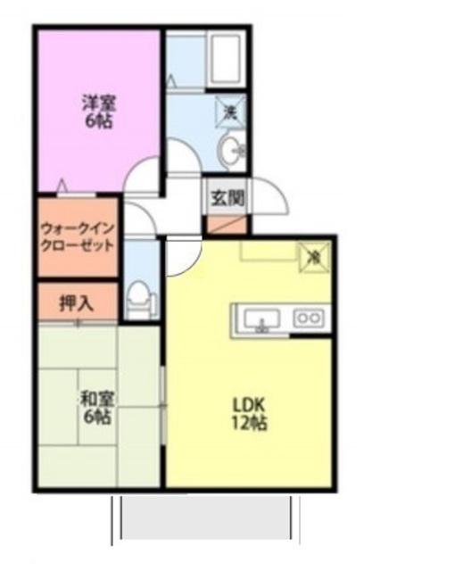 エクセレントユキ(2LDK/1階)の間取り写真