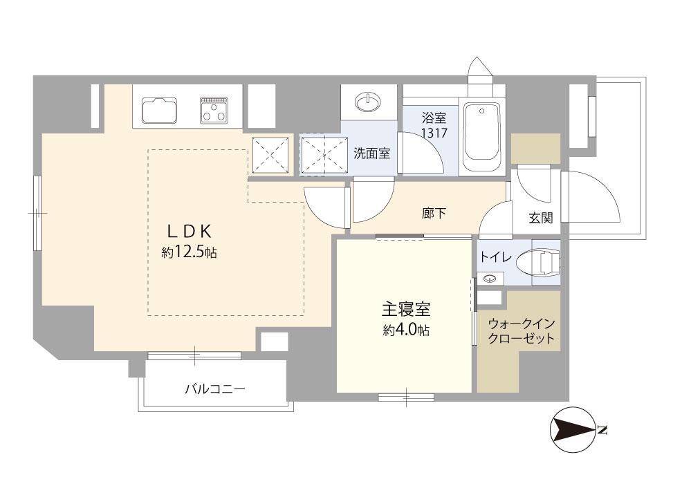 ピアース新宿三丁目(1LDK/7階)の間取り写真