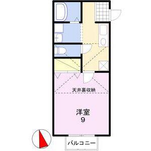 フォレストセブン(1K/2階)の間取り写真