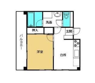 あんしん館(1DK/4階)の間取り写真