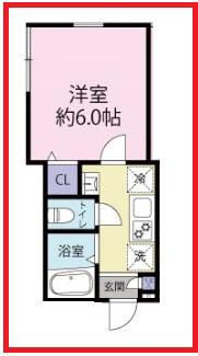 ライフタウンアオト(1K/3階)の間取り写真