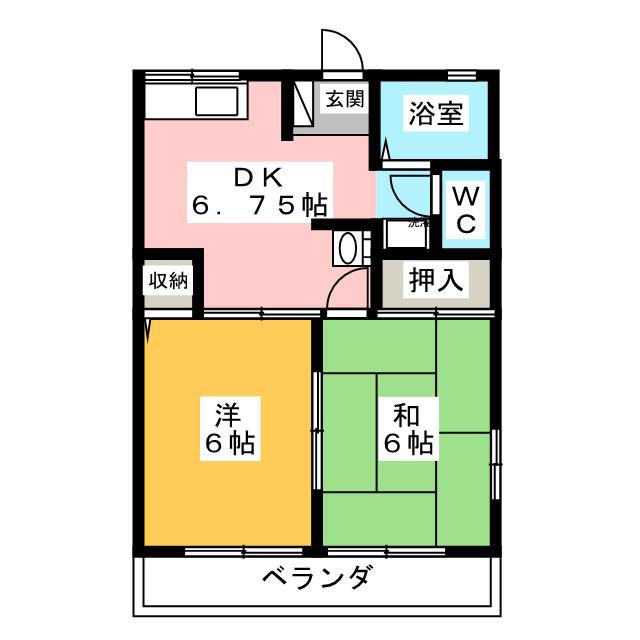 セルティア(2DK/2階)の間取り写真