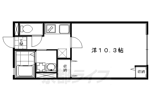 ソレイユ(1K/1階)の間取り写真
