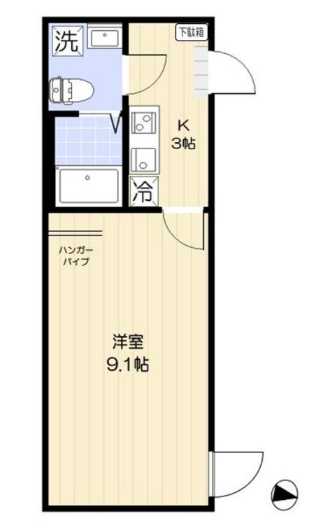 AVEN 京成小岩(1K/2階)の間取り写真