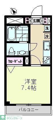 ベレトワール(1K/3階)の間取り写真