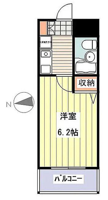 プラティーク上北沢(1K/3階)の間取り写真