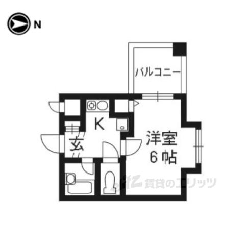 ベラジオ四条堀川(1K/11階)の間取り写真