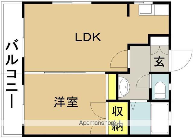 プレステージIII(1LDK/1階)の間取り写真