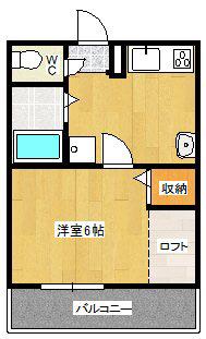 プチメゾン小船越(1K/1階)の間取り写真