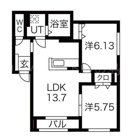 TIERRA HIRAGISHI(2LDK/2階)の間取り写真