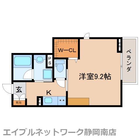ワンダブル(1K/1階)の間取り写真