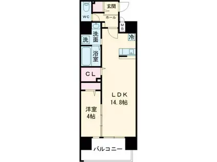 LEGEND KUROSAKI(1LDK/3階)の間取り写真