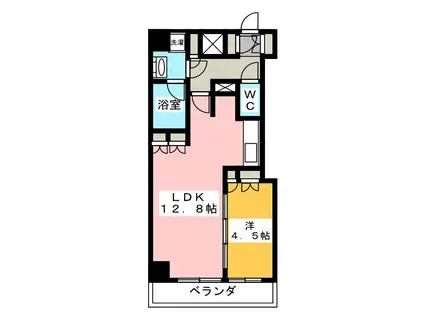 セジョリ上石神井(1LDK/6階)の間取り写真