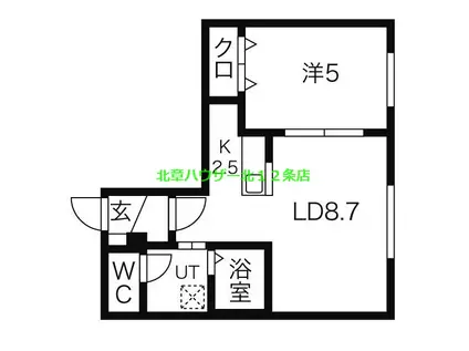 リージェントS札幌(1LDK/3階)の間取り写真