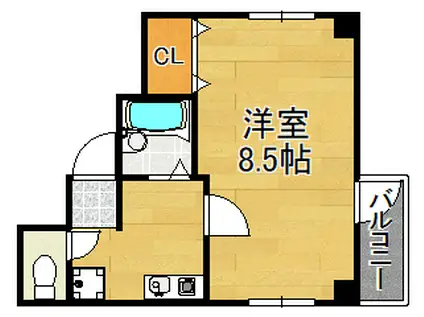 アヴィBJハウス橘(1K/2階)の間取り写真
