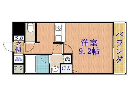 関目タウンビル(1K/3階)の間取り写真