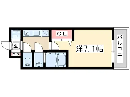 ライジングメゾン新大阪サウス(1K/12階)の間取り写真