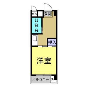 HAL 井上ビル(1K/2階)の間取り写真