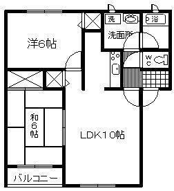 グランベリー昭和(2LDK/2階)の間取り写真