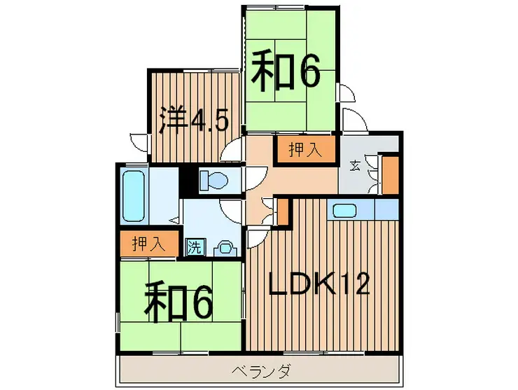 Kフラット 1階階 間取り