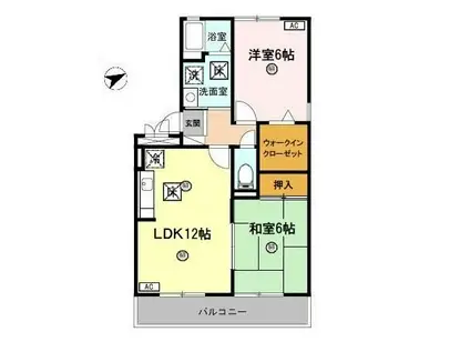 ファースト西浜(2LDK/1階)の間取り写真