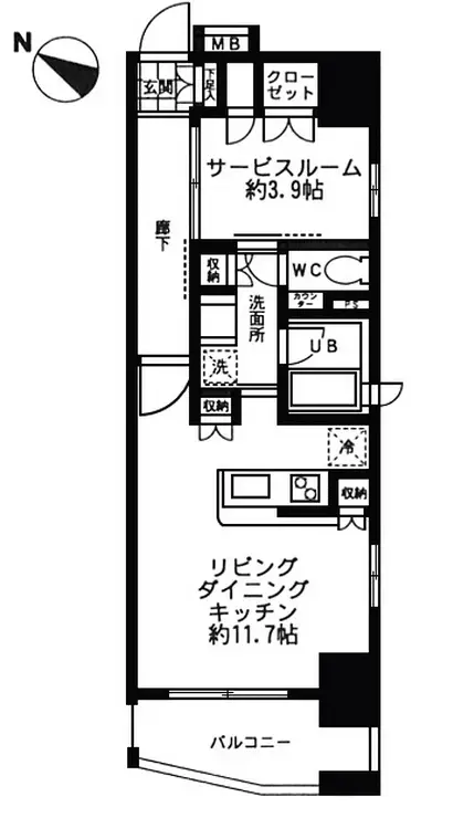 フォレシティ神田多町 10階階 間取り